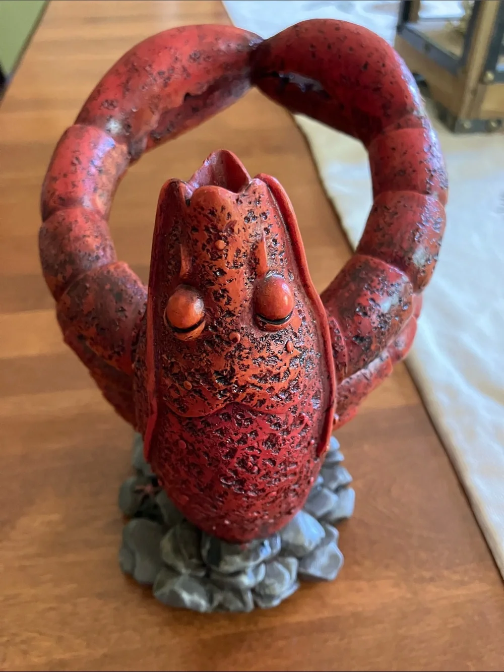 Lobster shaped wine bottle holder coastal dining decor unique
